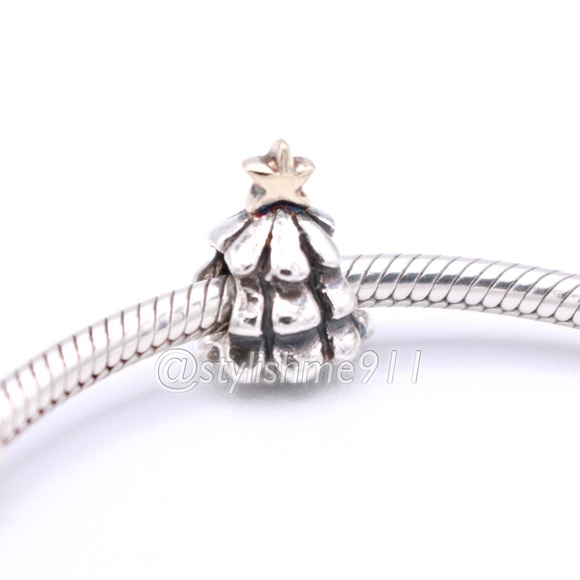 Authentic PANDORA Christmas Tree Charm 14K Gold - Picture 4 of 10